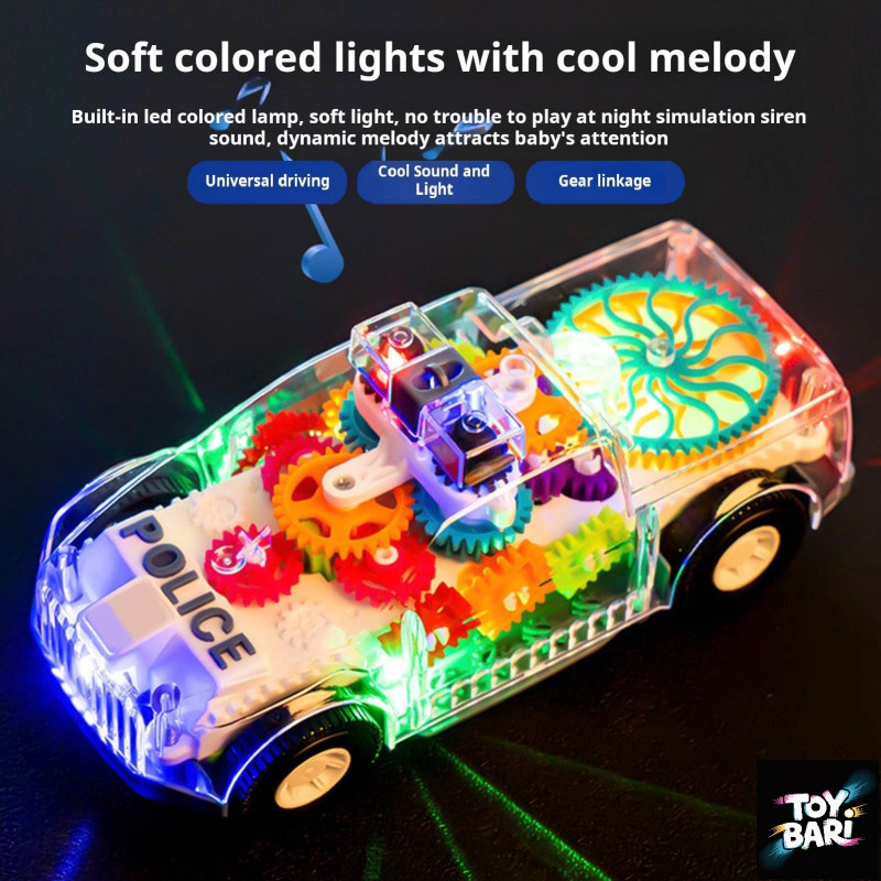 Police gear car and Electric functional music Car New