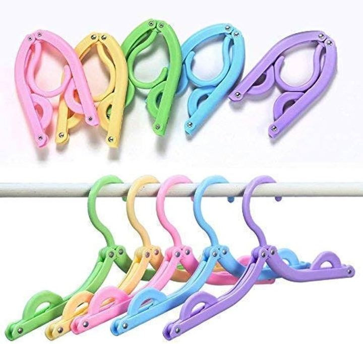 6 pcs Foldable, Travel Hangers, Portable Folding Clothes Hangers Cloth Hanger Rack Travel Accessories Foldable Clothes Drying Hanger