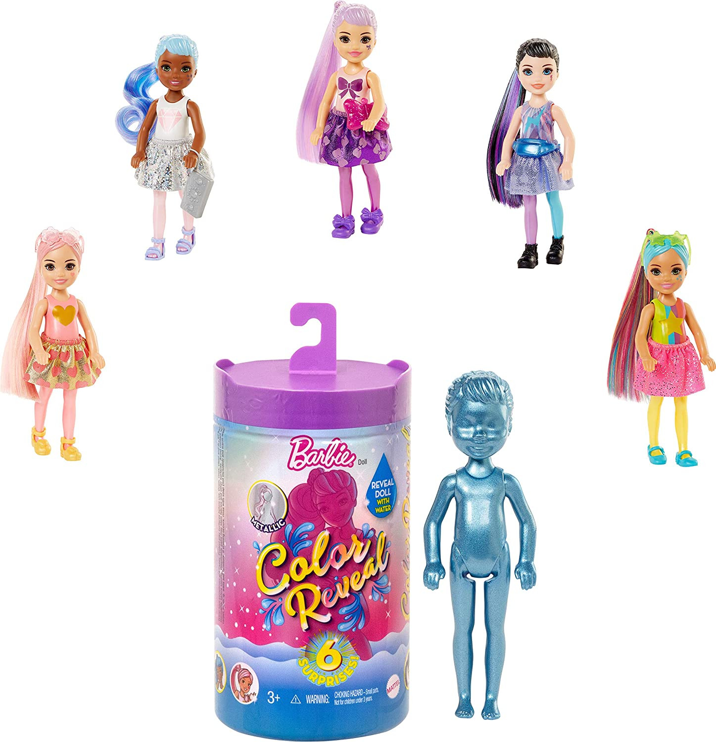 Barbie Color Reveal Doll with 6 Surprises