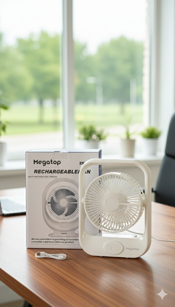 Megatop Stylish Rechargeable Fan