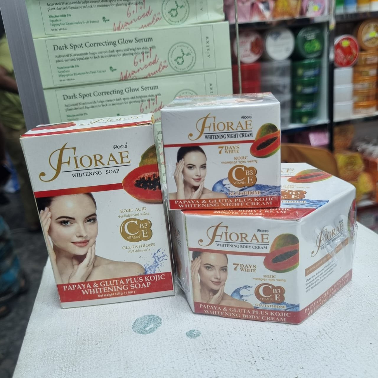 Fiorae papaya body whitening cream + whitening soap +night cream Combo