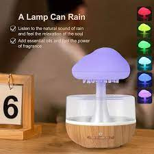 Rain Cloud Night Light Humidifier with Raining Water Drop Sound Oil Diffuser for Bedroom