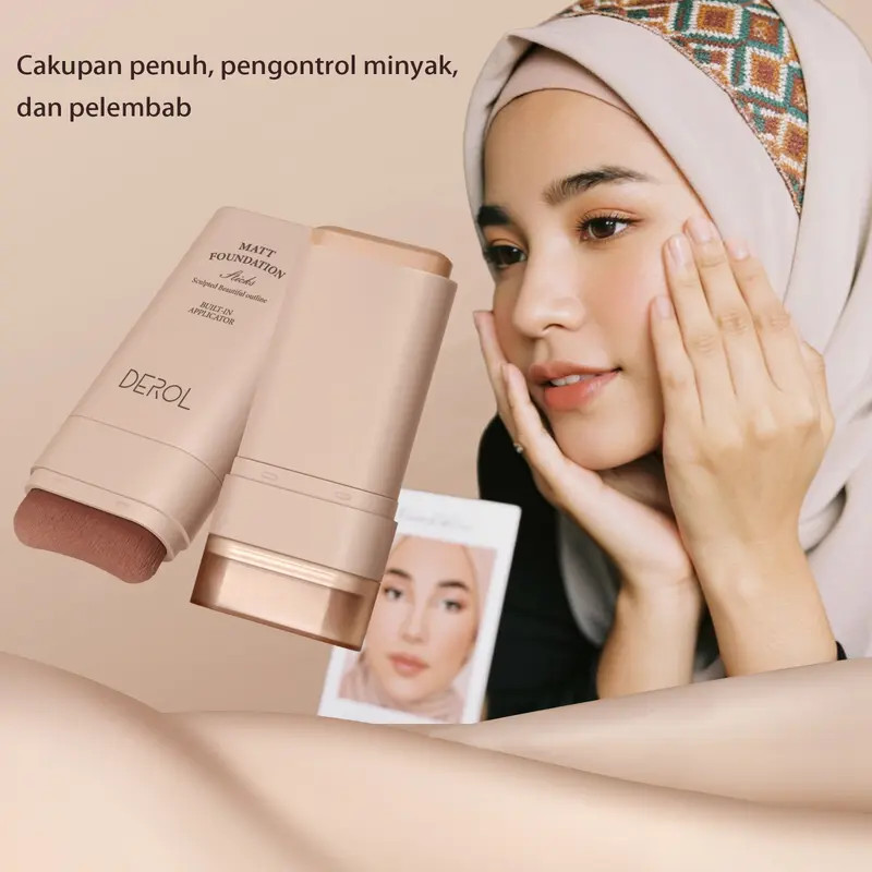 Derol Valvet Matte Foundation Stick With Brush