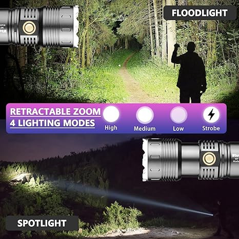 Zambu Rechargeable LDD Torch Light Water proof with Powerbank