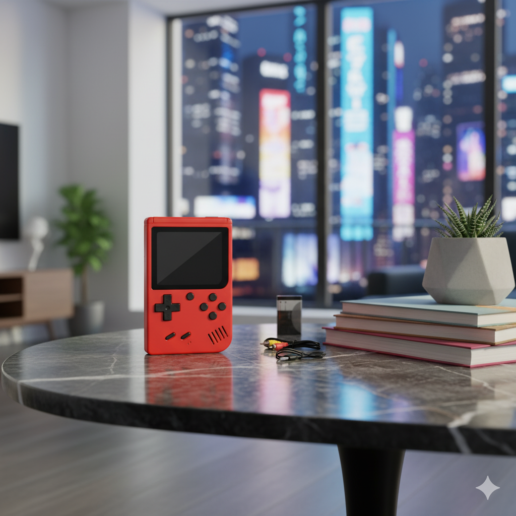 Retro Portable 3" LCD Large Screen Mini Handheld Video Game 1 Player Console TV AV Out Kids Gift 400 IN 1 Classic games