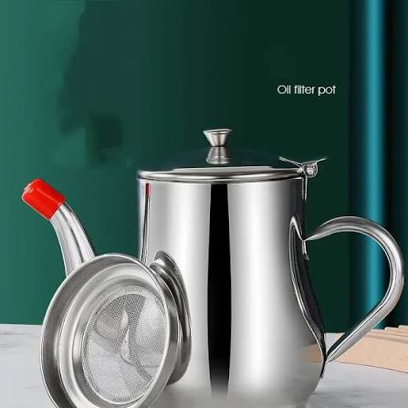 500ml Sell Well 24oz kitcher Oil Dispenser Bottle Stainless Olive Oil Dispenser Stainless Steel Cooking oil Filter Pot